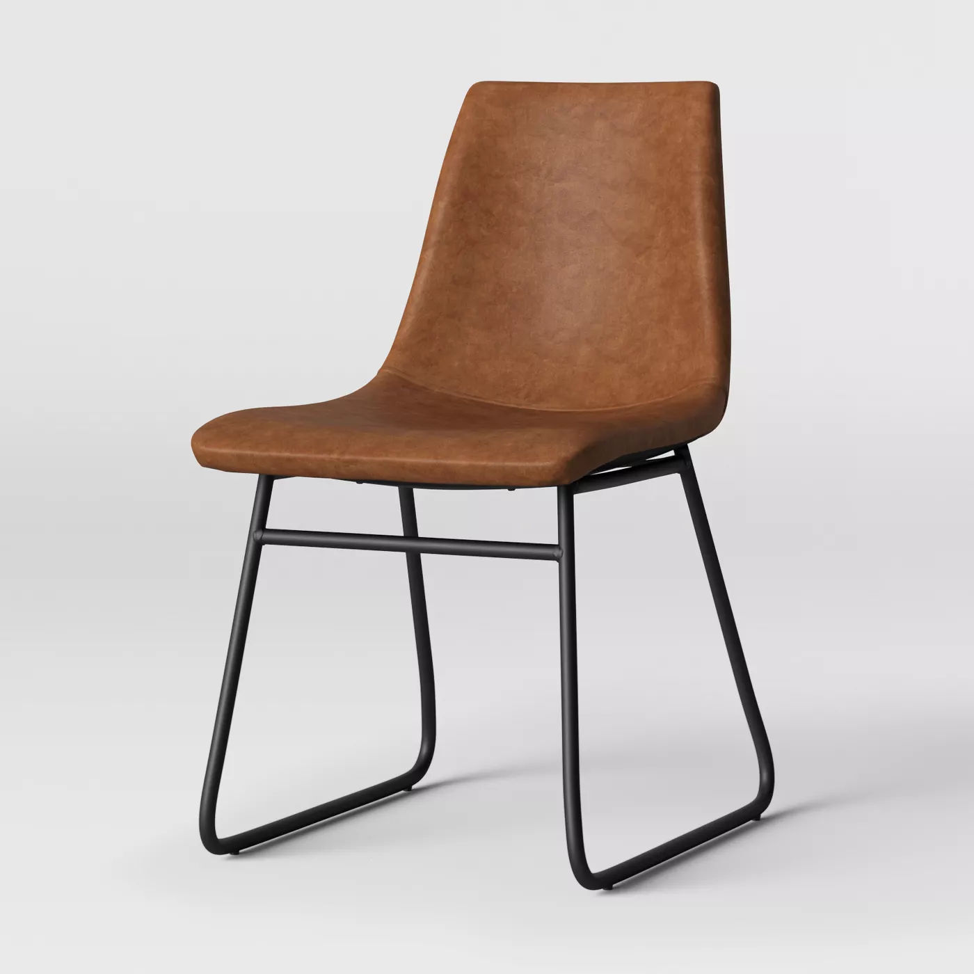 Bowden Faux Leather And Metal Dining Chair thumbnail 3