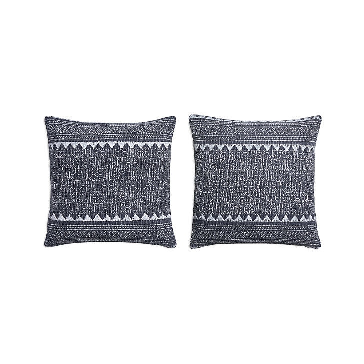 Eleni Printed Indigo Pillow No Insert-20"x20" thumbnail 4
