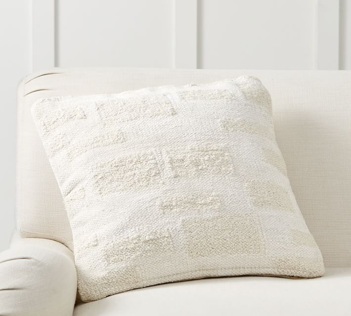 Textured Geo Squares Pillow Cover thumbnail 2