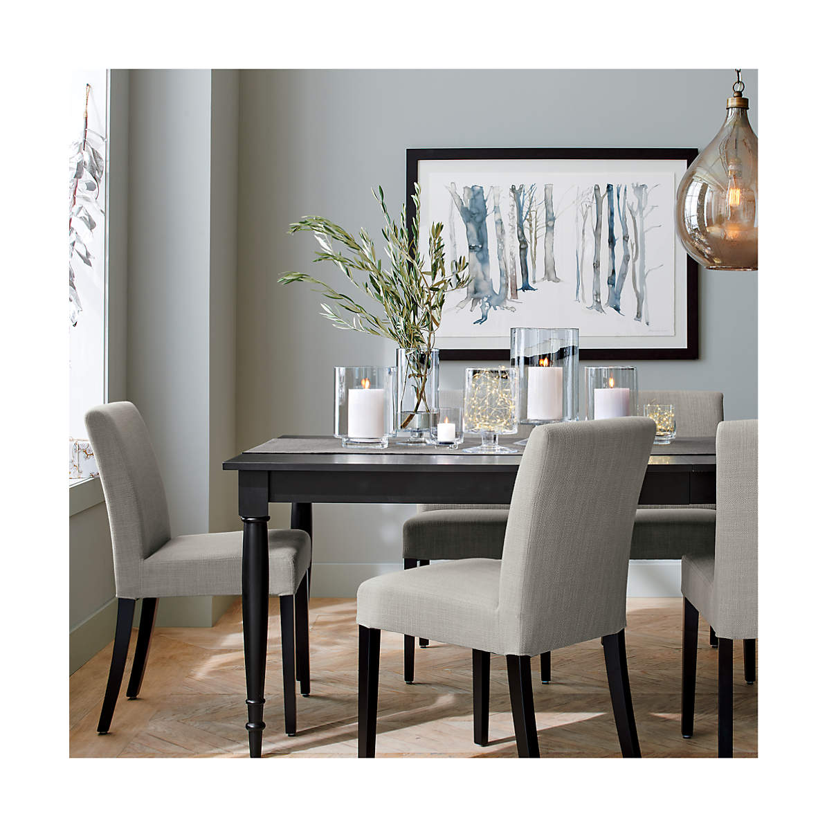 Lowe Pewter Upholstered Dining Chair thumbnail 4