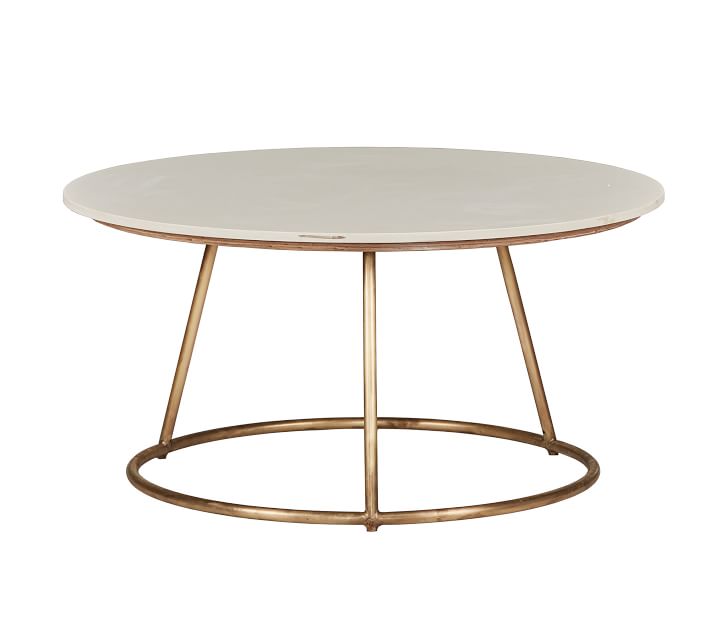 Blair 35.5 Round Marble Coffee Table thumbnail 3