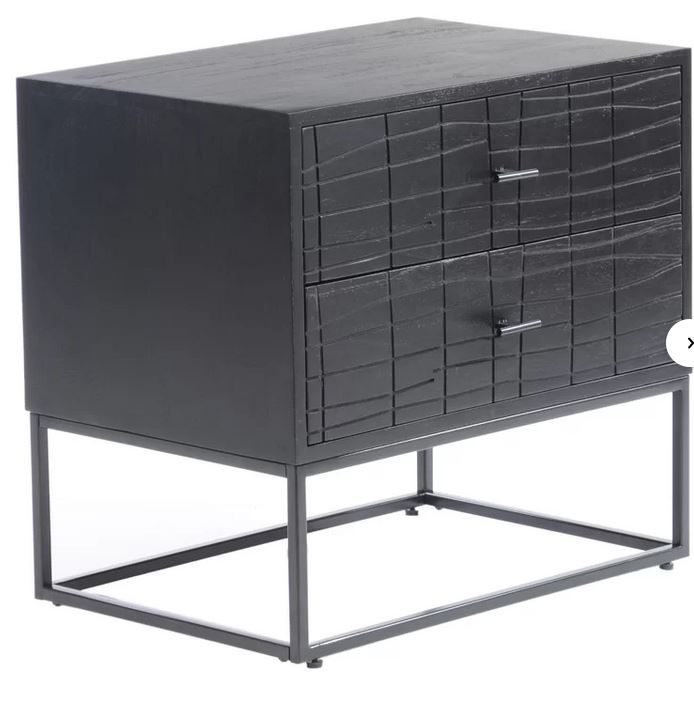 Gaddy 2 - Drawer Metal Nightstand thumbnail 2