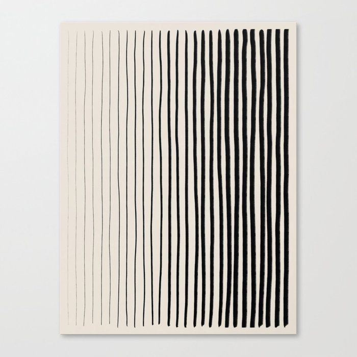 Black Vertical Lines Canvas Print thumbnail 3