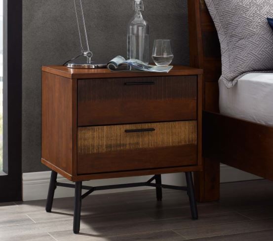 Arwen Rustic Wood Nightstand thumbnail 2