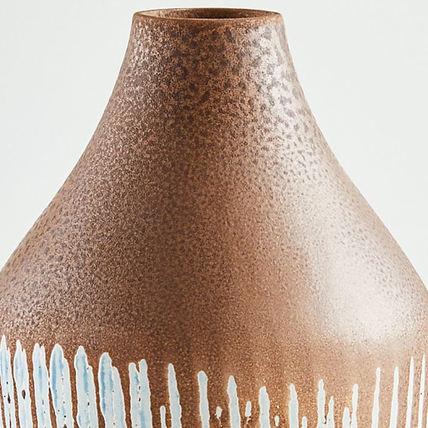Scoville Small Tan and Blue Vase thumbnail 3
