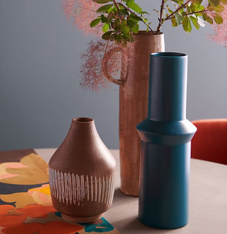 Scoville Small Tan and Blue Vase thumbnail 4