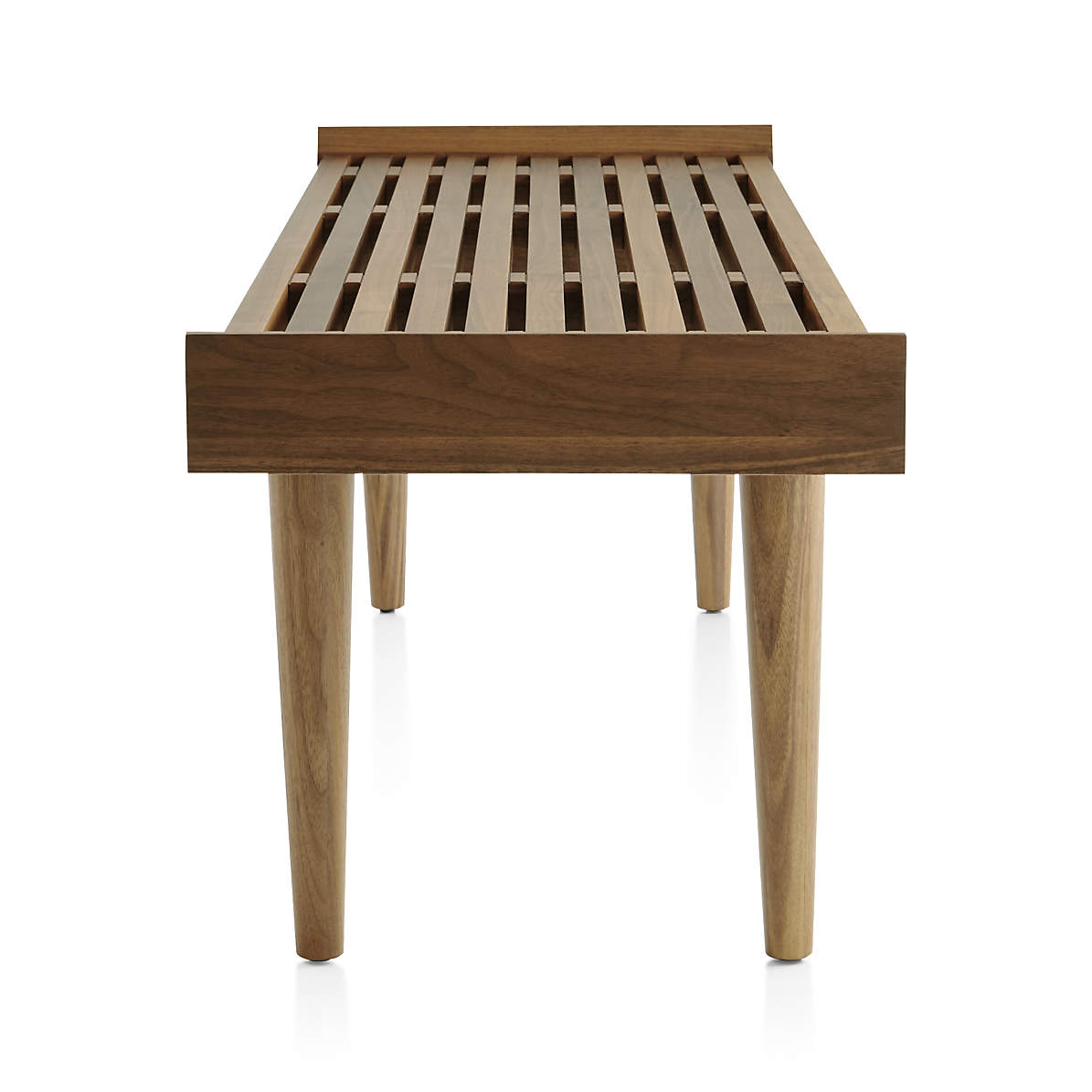 Tate Walnut Slatted Bench thumbnail 5