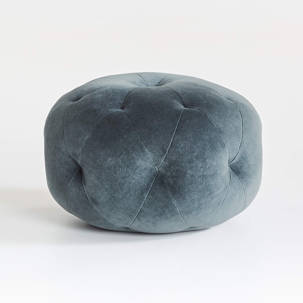 Blue Velvet Pouf thumbnail 2