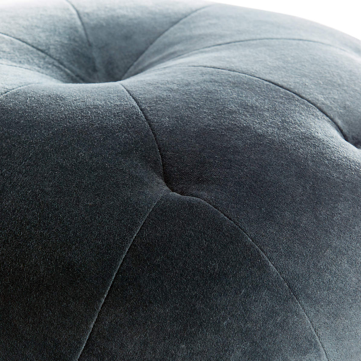 Blue Velvet Pouf thumbnail 3