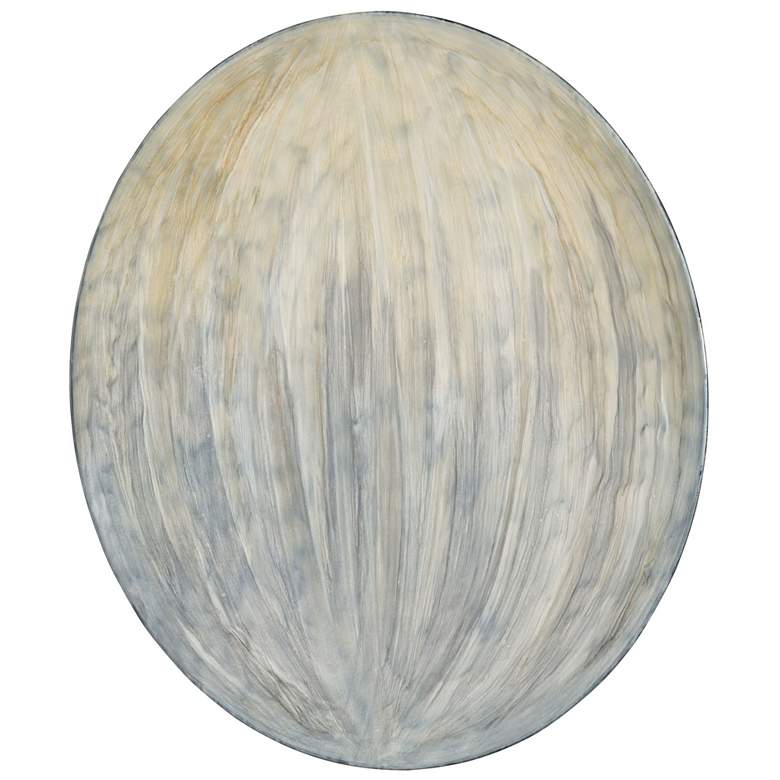 Round Gray and Yellow Disc Metal Wall Art thumbnail 2