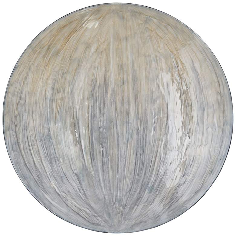 Round Gray and Yellow Disc Metal Wall Art thumbnail 3