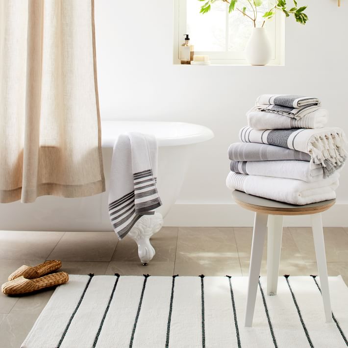 Organic Tassel Stripe Bath Mat thumbnail 4