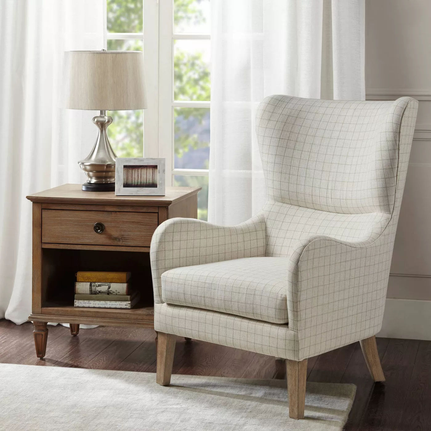 Madison Park Leda Swoop Wing Chair thumbnail 6