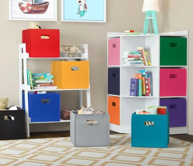 2pc Folding Toy Storage Bin Set thumbnail 2