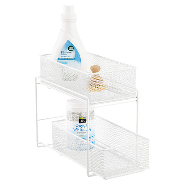 White 2 Drawer Mesh Organizer thumbnail 3