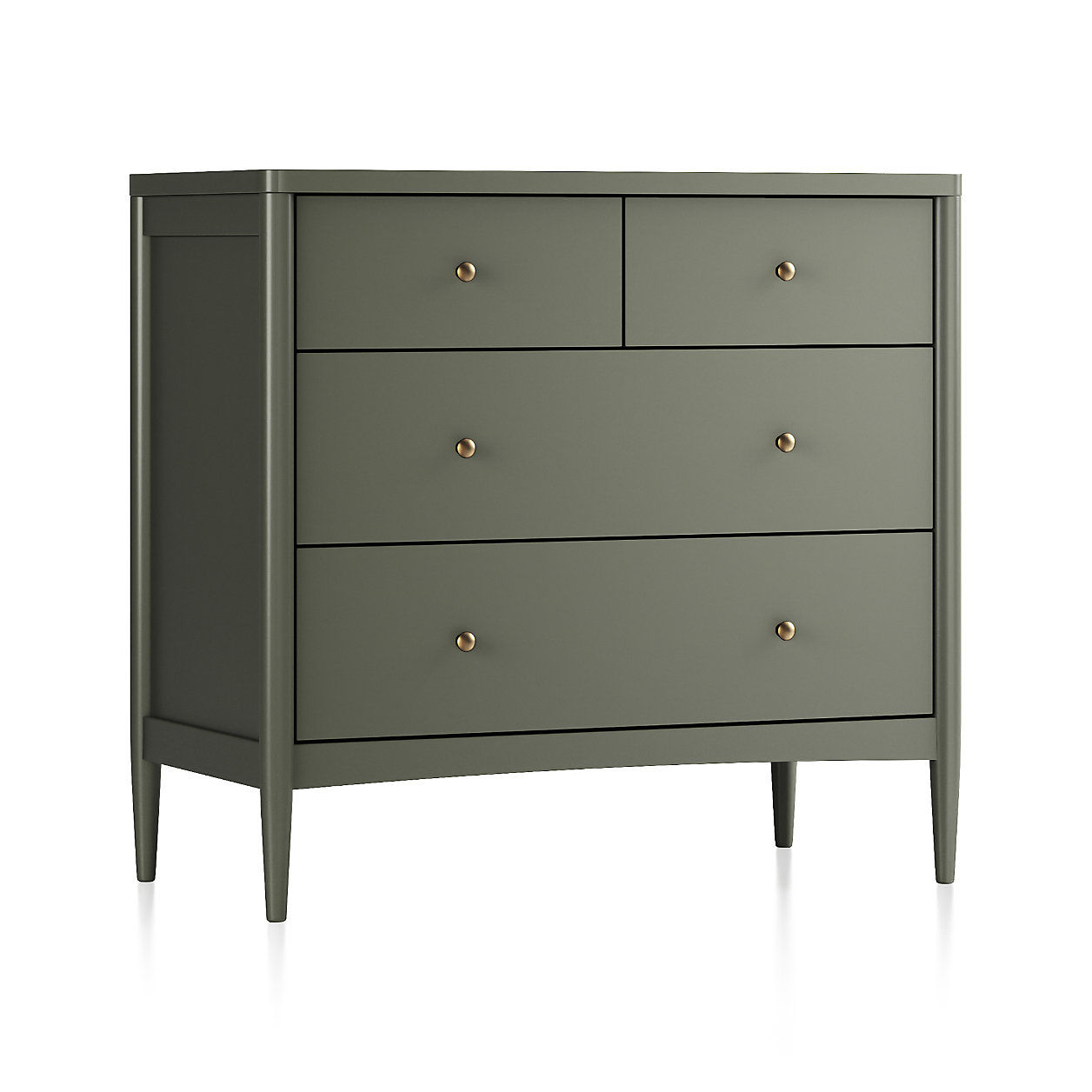 Kids Hampshire 4Drawer Olive Green Dresser thumbnail 2