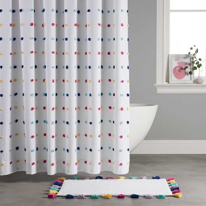 Tufted Dot Shower Curtain thumbnail 2