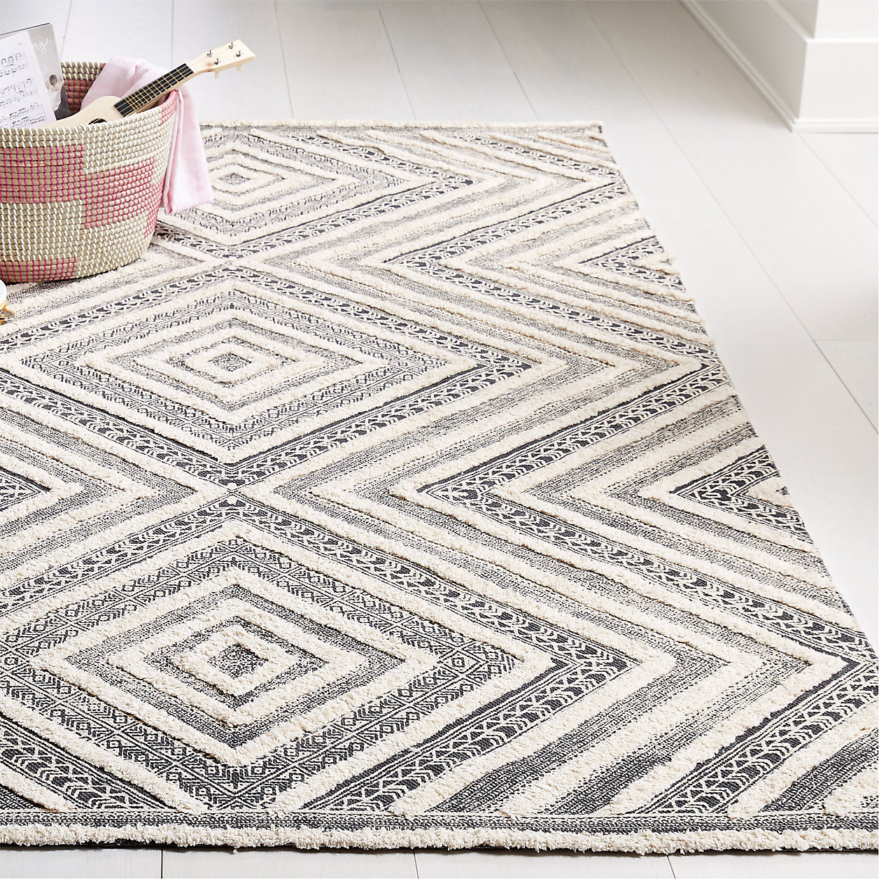 Diamond Neutral Patterned Rug-5'x8' thumbnail 3