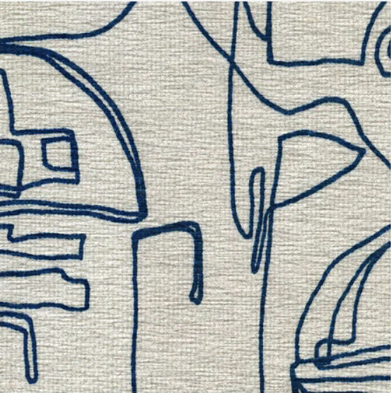 The Saga Delft Blue Rug-2'6"x7' thumbnail 2