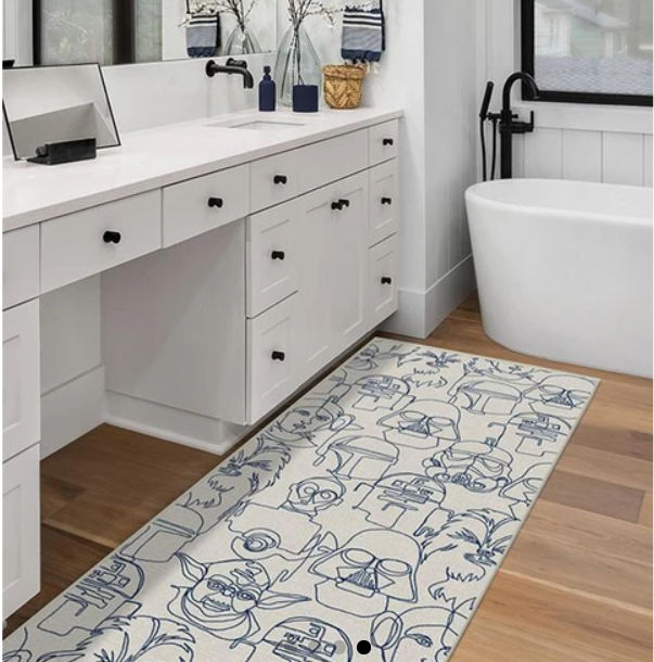 The Saga Delft Blue Rug-2'6"x7' thumbnail 3