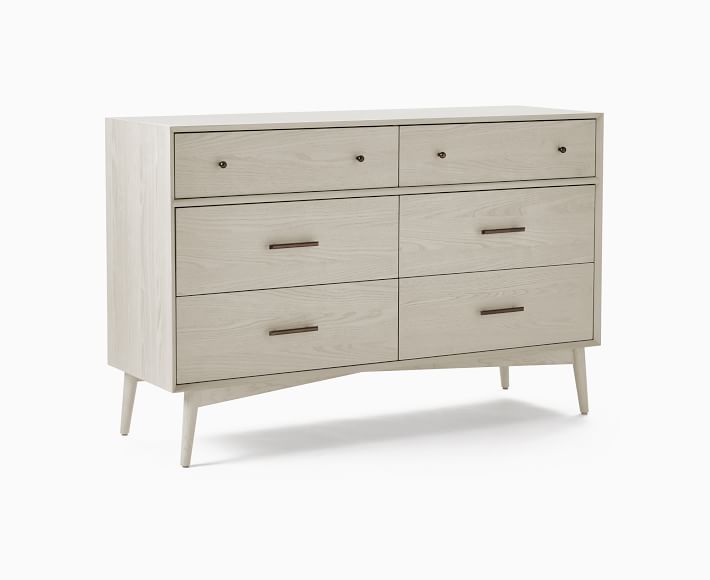 Mid-Century 6-Drawer Dresser - Acorn thumbnail 2
