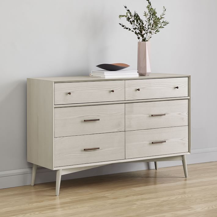 Mid-Century 6-Drawer Dresser - Acorn thumbnail 4