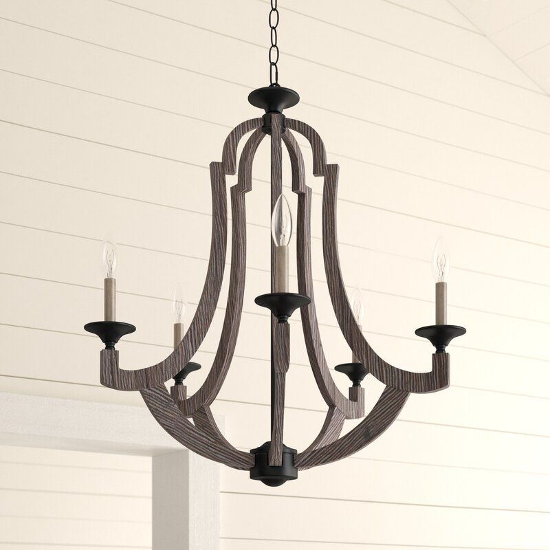 Tollison 5 Light Candle Style Empire Chandelier thumbnail 2