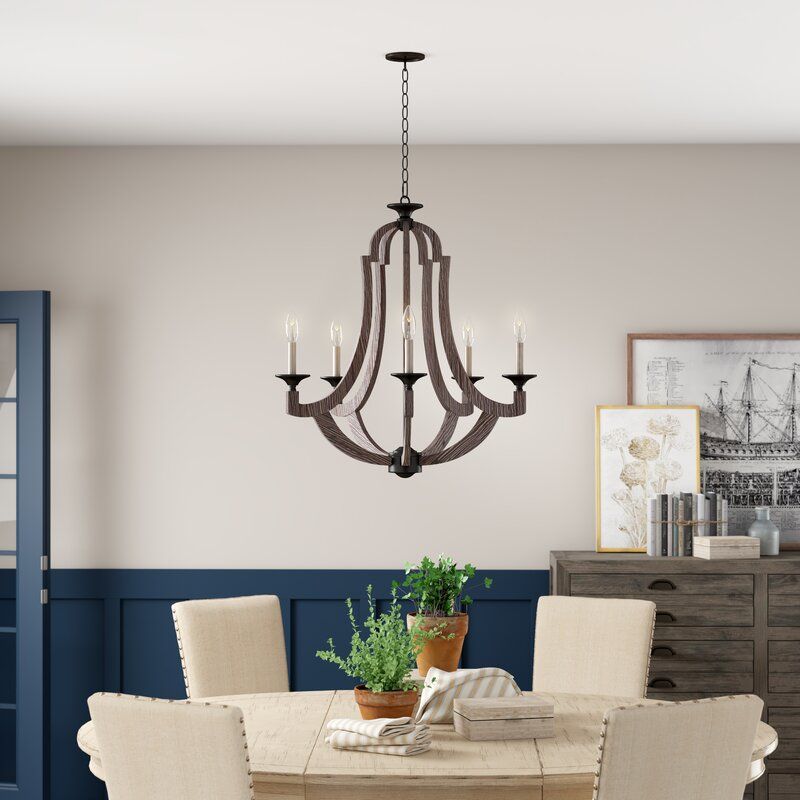 Tollison 5 Light Candle Style Empire Chandelier thumbnail 3