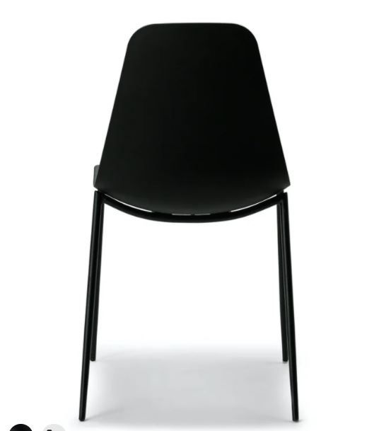 Svelti Pure Black Dining Chair Set Of 2 thumbnail 2