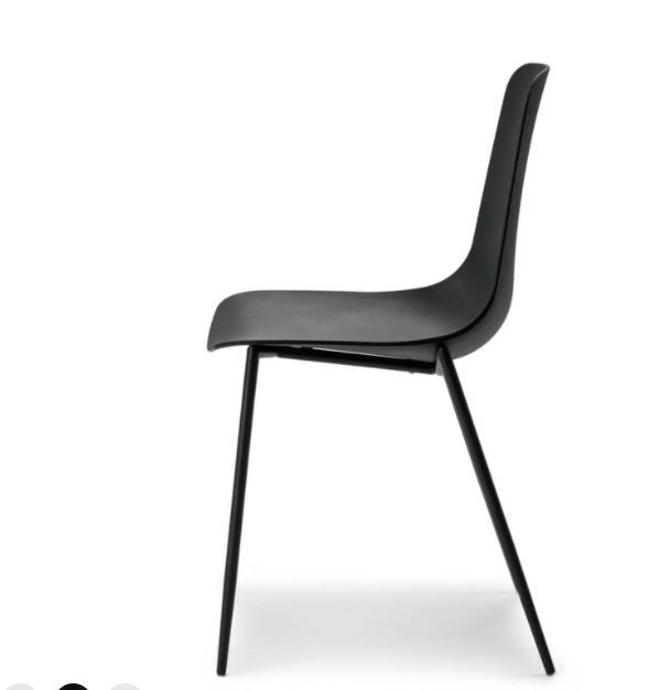 Svelti Pure Black Dining Chair Set Of 2 thumbnail 4