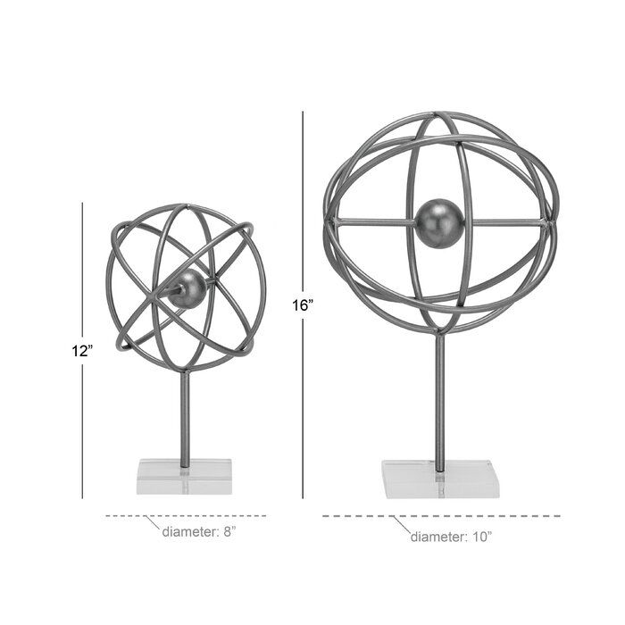 2 Piece Ashlee Acrylic Sculpture Set thumbnail 3