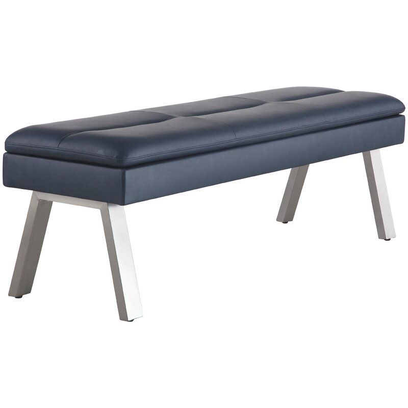 Melgoza Faux Leather Bench thumbnail 2
