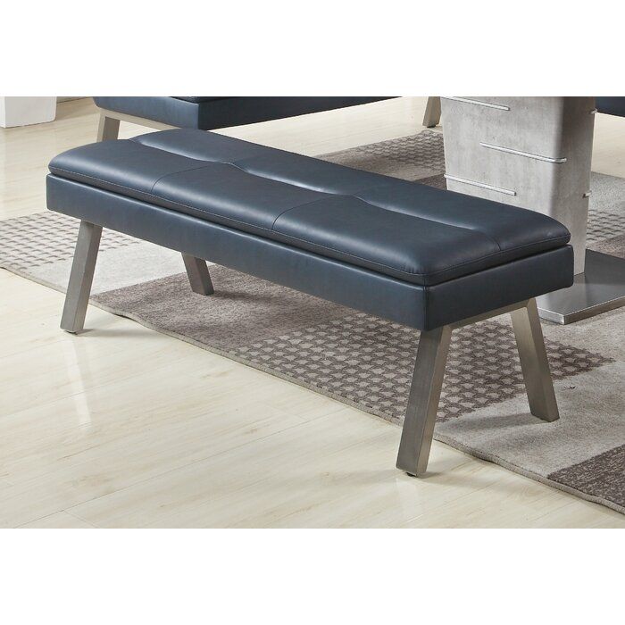 Melgoza Faux Leather Bench thumbnail 5