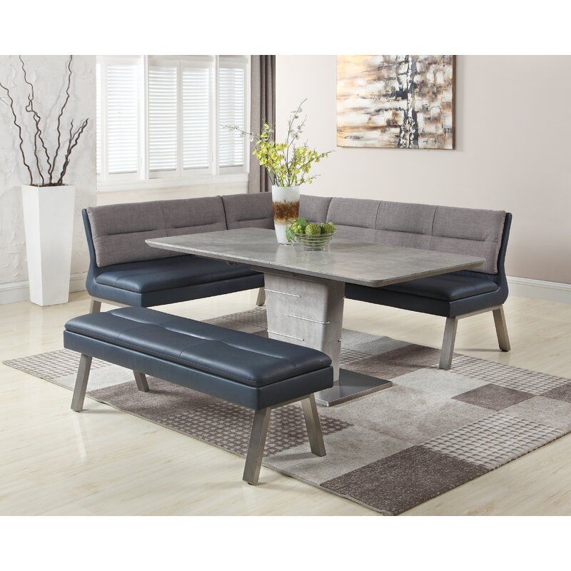 Melgoza Faux Leather Bench thumbnail 6