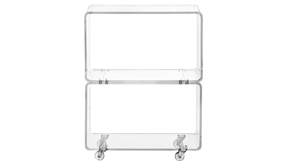 Peekaboo Acrylic Rolling Two Shelf thumbnail 2