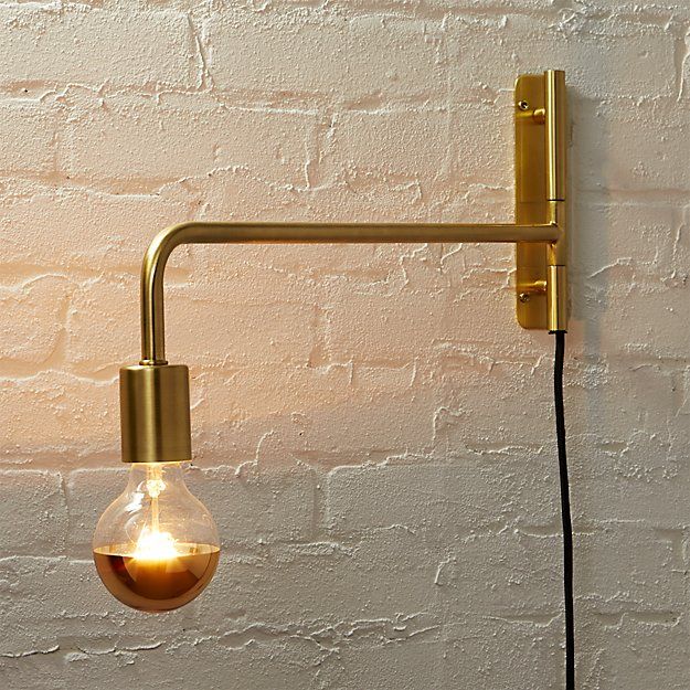 SWING ARM BRASS WALL SCONCE thumbnail 2