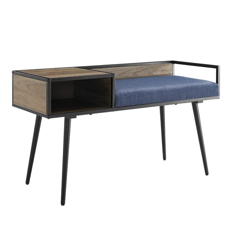 Clarine Shelves Storage Bench thumbnail 2