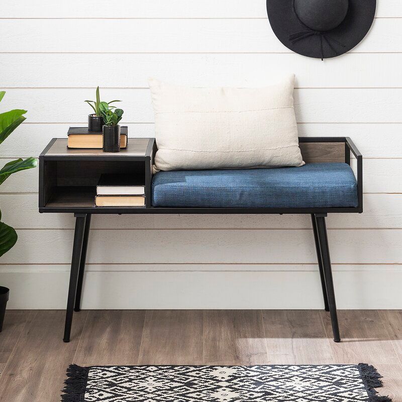 Clarine Shelves Storage Bench thumbnail 5