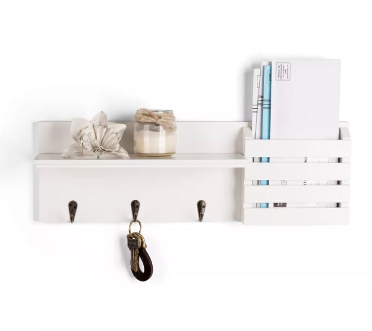 Utility Shelf with Pocket and Hanging Hooks thumbnail 2