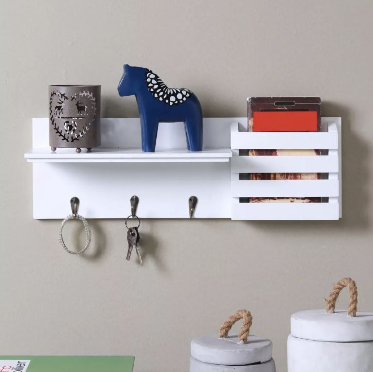 Utility Shelf with Pocket and Hanging Hooks thumbnail 4