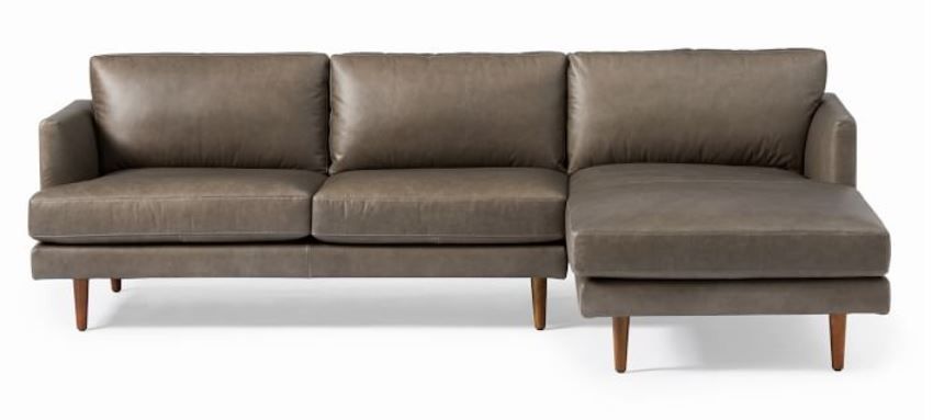 Haven Loft Leather 2 Piece Chaise Sectional thumbnail 2