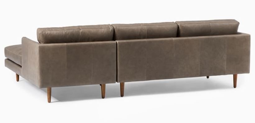 Haven Loft Leather 2 Piece Chaise Sectional thumbnail 3
