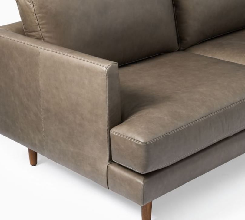 Haven Loft Leather 2 Piece Chaise Sectional thumbnail 4