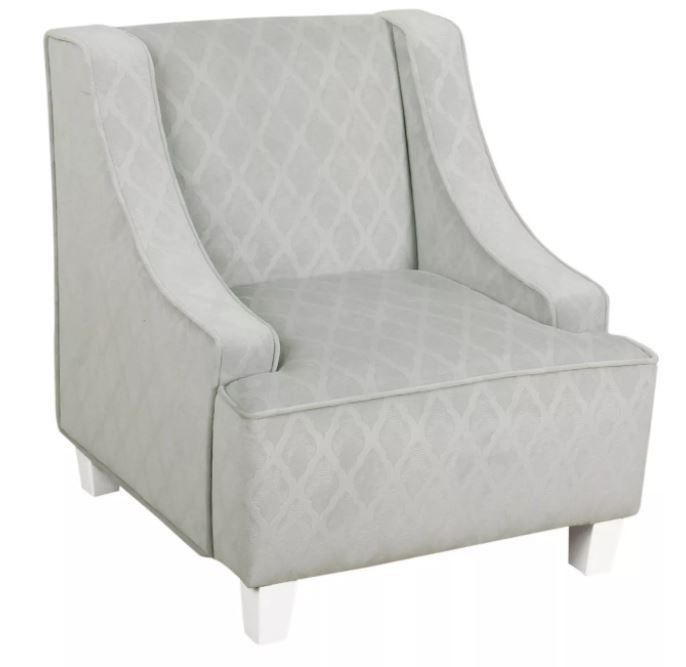 Kids Juvenile Chair Quatrefoil Gray HomePop thumbnail 2