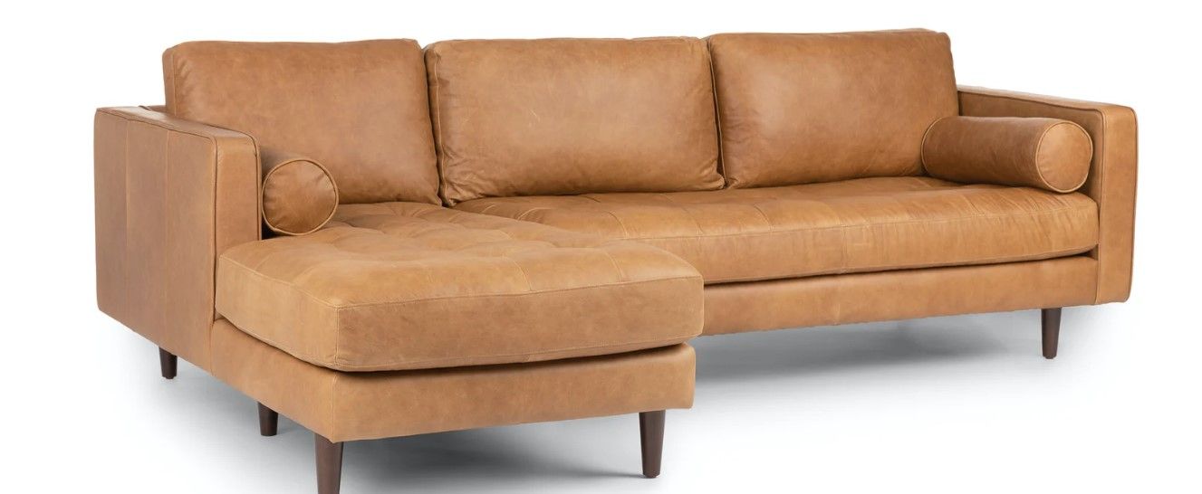 Sven Charme Tan Left Sectional Sofa thumbnail 2