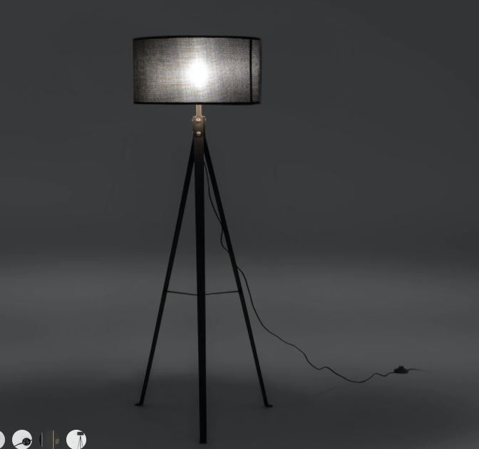 Treo Black Floor Lamp thumbnail 2
