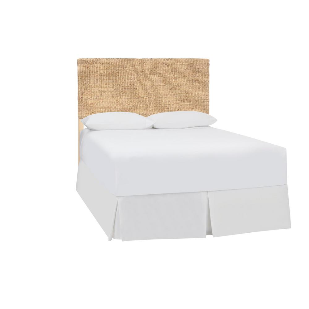 Caspian Natural Finish Wood and Water Hyacinth Headboard-King thumbnail 5
