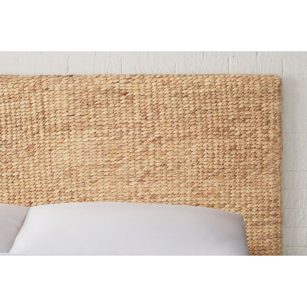 Caspian Natural Finish Wood and Water Hyacinth Headboard-King thumbnail 8