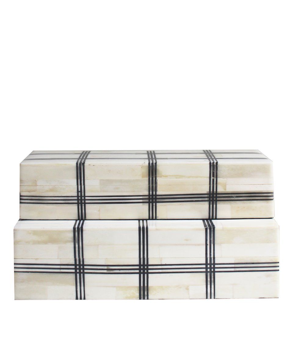 Plaid Bone Clad Storage Box Small thumbnail 5
