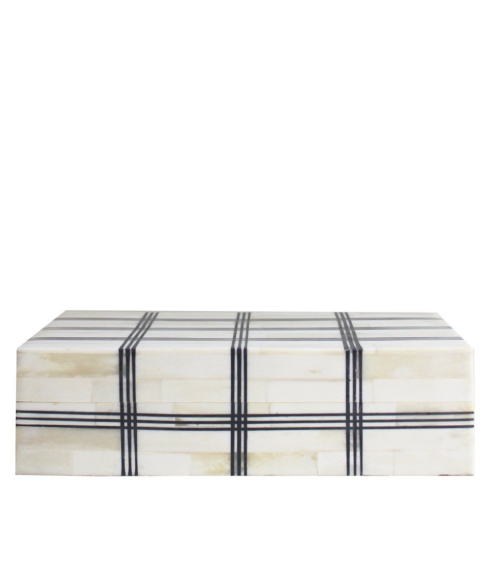 Plaid Bone Clad Storage Box Large thumbnail 4